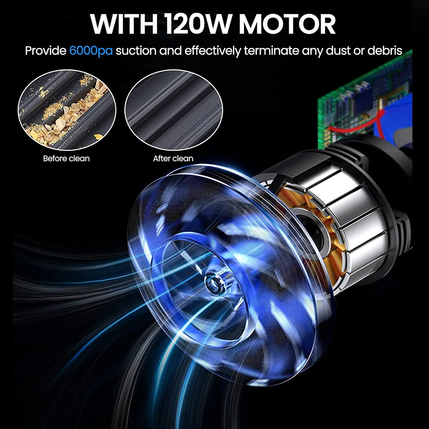 HANDHELD ELECTRIC RECHARGEABLE CAR VACUUM CLEANE