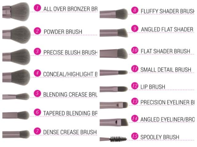 Lavish Elegance 15 Piece Brush Set With Bag